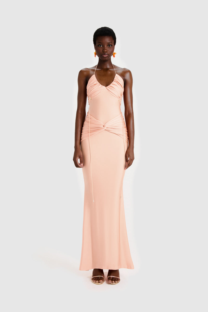 long dress pastel color YUMAYA MAXI IN PASTEL REEF | CULT MIA
