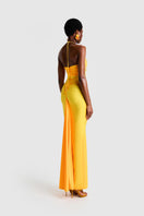 BBXBRAND Yumaya Maxi Dress in Sweet Pineapple pattern, flowy fabric, sleeveless design, perfect for summer or casual wear.