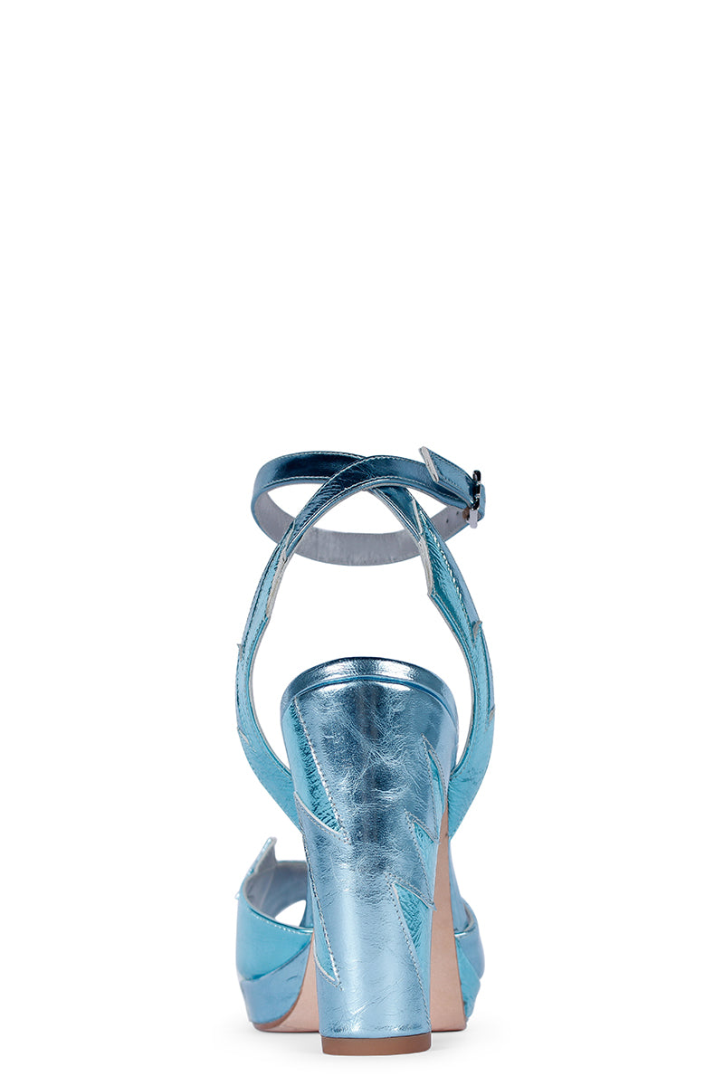 ZIA MID HEELS IN AZURE - CULT MIA