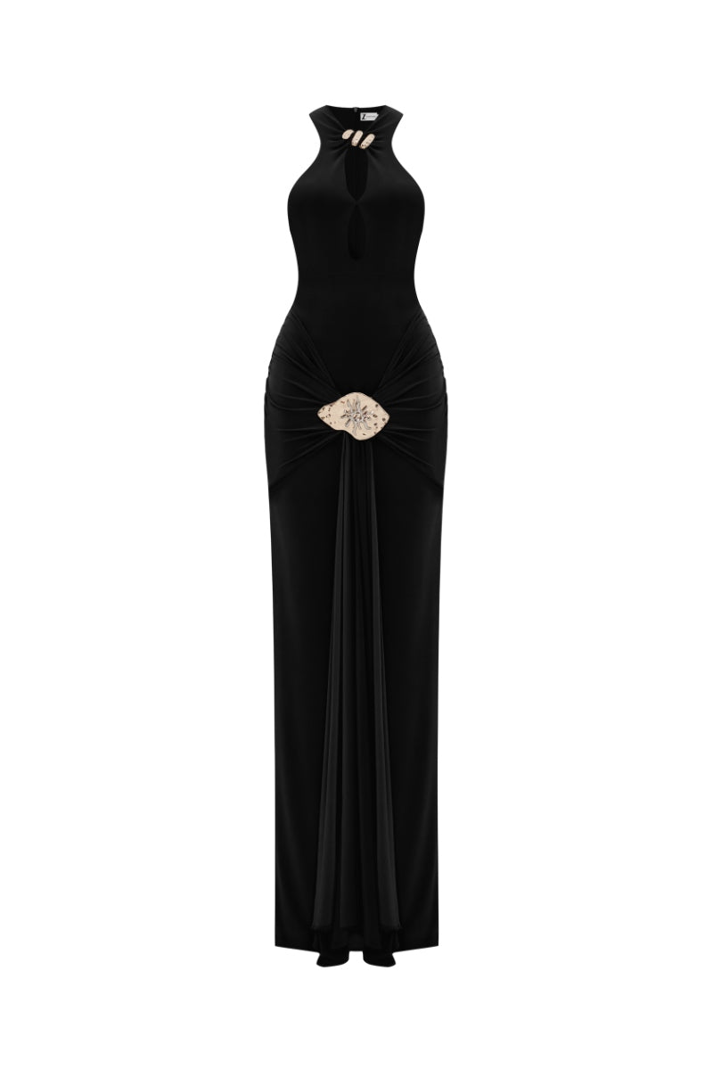 MOON CHASER DRESS IN BLACK - CULT MIA