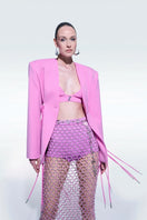 Pink gabardine bra top by Zeynep Tosun featuring a sleek, fitted design with subtle detailing and a comfortable fit.