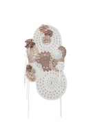 Zeynep Tosun asymmetrical broderie top in off-white, featuring intricate embroidery and a stylish, modern design.