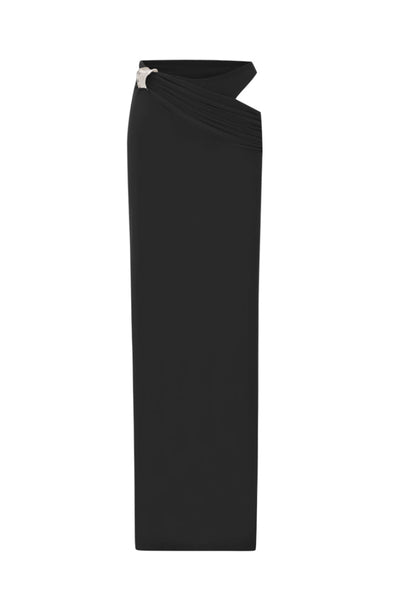 DRAPED MAXI SKIRT IN BLACK | CULT MIA | Zeynep Tosun