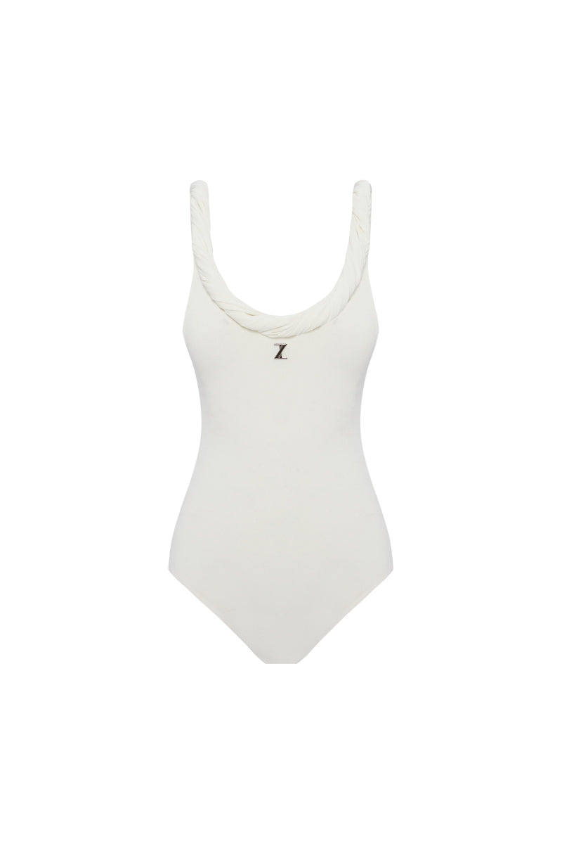 FITTED BODYSUIT IN OFF-WHITE - CULT MIA