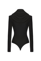 Black draped top by Zeynep Tosun, featuring elegant fabric details and a stylish silhouette.