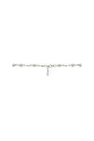 Silver Zeynep Tosun Constellations belt with star-themed design, featuring intricate detailing and a sleek metal buckle.
