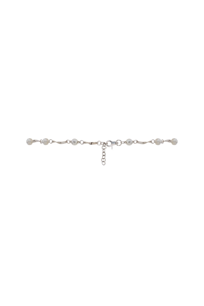 Silver Zeynep Tosun Constellations belt with star-themed design, featuring intricate detailing and a sleek metal buckle.