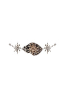 Silver Zeynep Tosun Constellations belt featuring intricate constellation pattern and sleek design, front view.