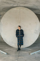 Lalo structured tailored jacket with multicolor embroidery on mesh fabric, stylish and modern men's jacket.