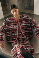 Lalo tailored embroidered jacket made of mesh fabric, featuring detailed embroidery and a modern fit.