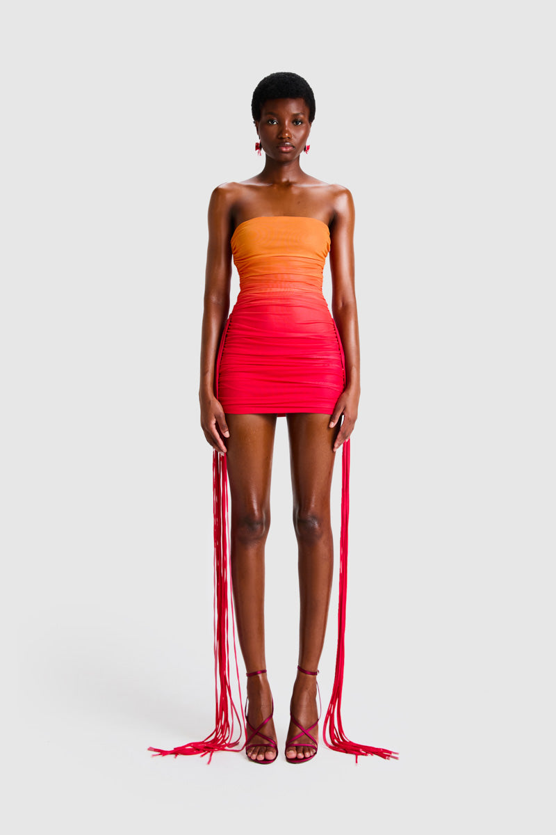 ZAYA TASSEL MINI IN SUNSET OMBRE