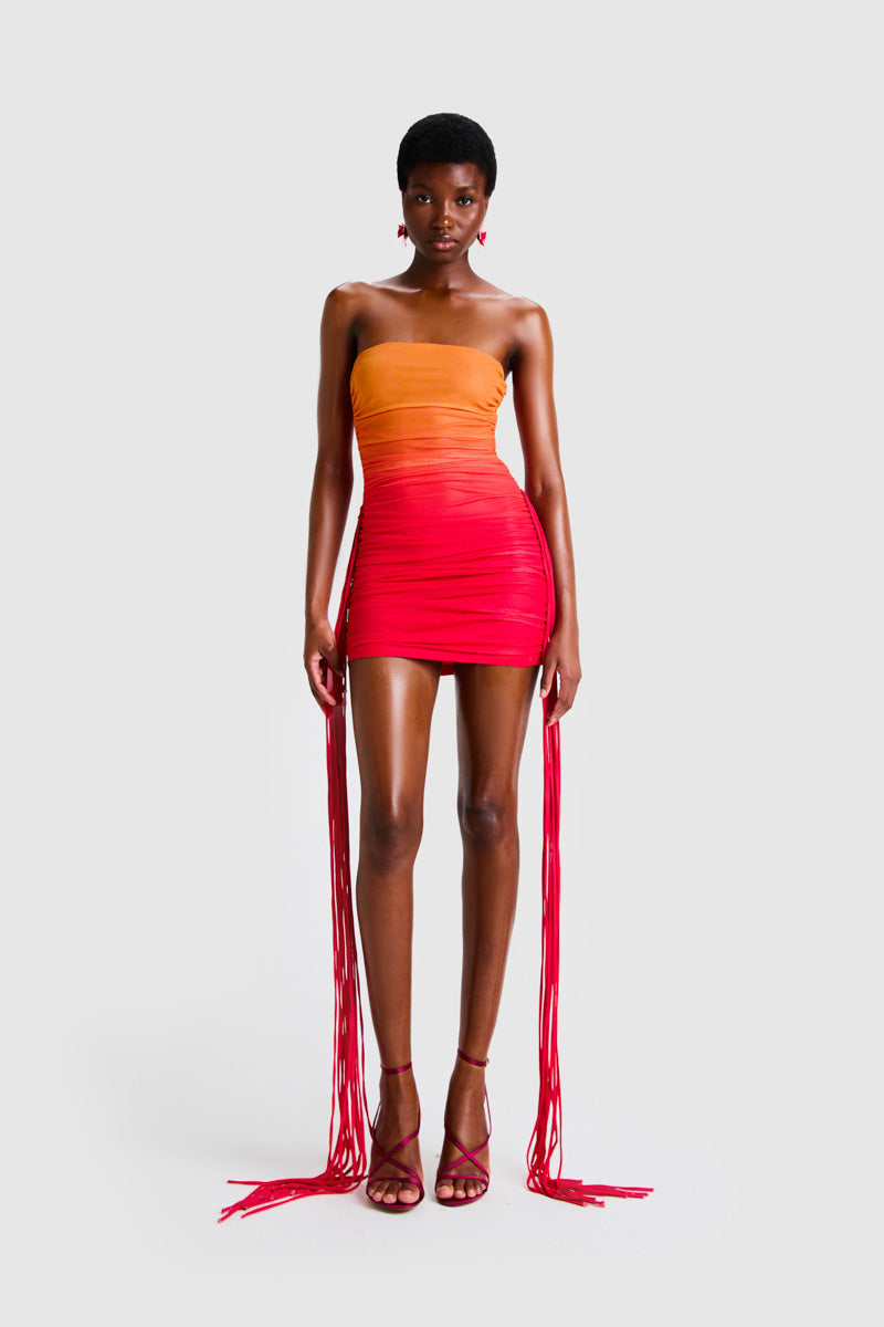 ZAYA TASSEL MINI IN SUNSET OMBRE | CULT MIA ZAYA TASSEL MINI IN SUNSET OMBRE | CULT MIA