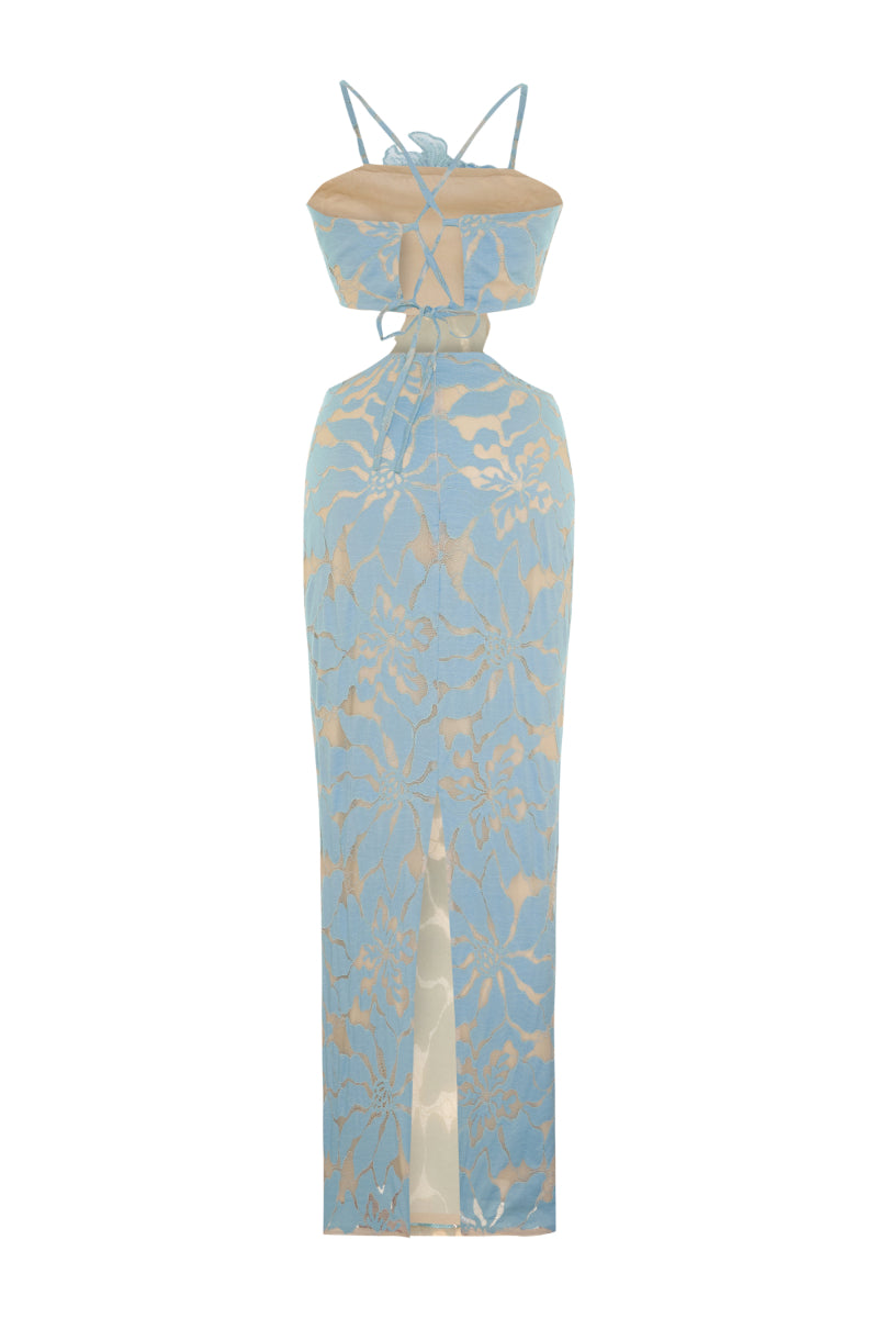 Nana Gotti Zeyna Maxi Dress in flowing fabric with elegant design, perfect for stylish summer or casual occasions.