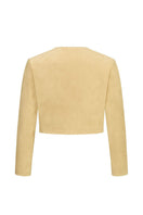 Zut Zia top in butter yellow, sleeveless tops with a relaxed fit, featuring a round neckline and soft fabric.
