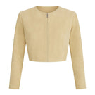 ZUT ZIA yellow top, stylish butter yellow blouse with a relaxed fit, short sleeves, and round neckline.