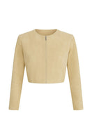 ZUT ZIA yellow top, stylish butter yellow blouse with a relaxed fit, short sleeves, and round neckline.
