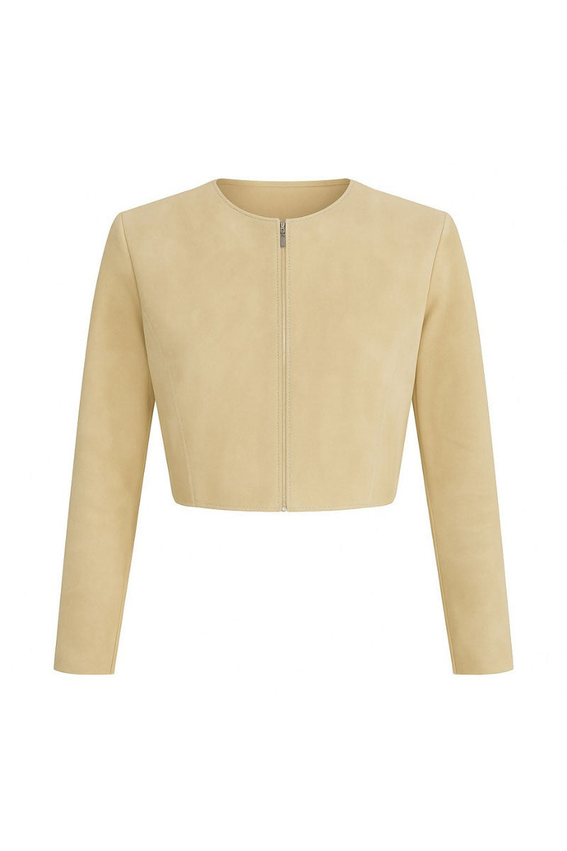 ZUT ZIA yellow top, stylish butter yellow blouse with a relaxed fit, short sleeves, and round neckline.