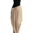 Deme By Gabriella Zosia black and beige maxi dress with flowing fabric and elegant design, perfect for summer or formal occasions.