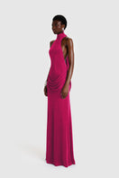 BBXBRAND Zuma Maxi Dress in vibrant dragonfruit color, flowing maxi dress with a relaxed fit and stylish design.