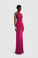 BBXBRAND Zuma Maxi Dress in vibrant dragonfruit color, flowing maxi style with sleeveless design and elegant silhouette.