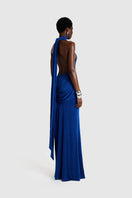 BBXBRAND Zuma Maxi in sapphire, elegant sleeveless maxi dress with flowing fabric and vibrant blue color.