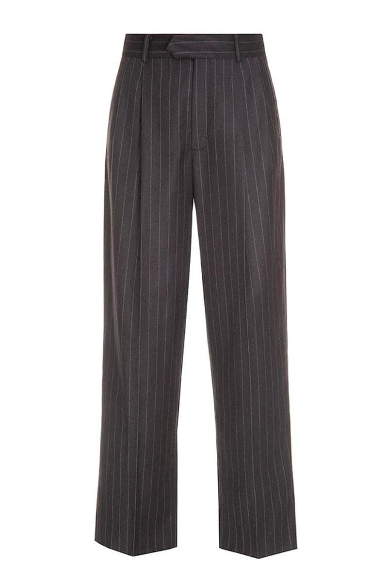BROWN STRIPED PANTS | A.M.G. Brand | CULT MIA