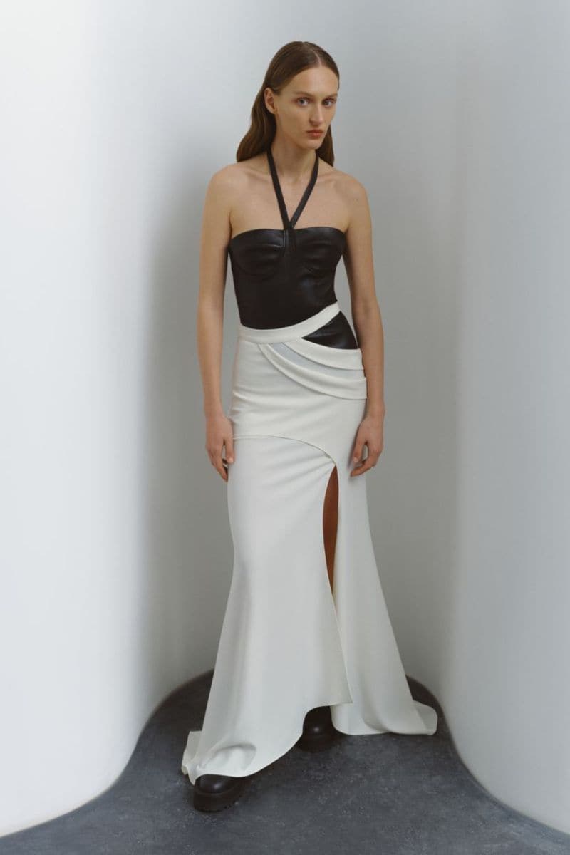 WHITE CUT-OUT MAXI SKIRT | A.M.G. Brand | CULT MIA