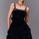 Happy Clothing floral velvet mini dress featuring a vibrant floral pattern and a stylish mini dress silhouette.