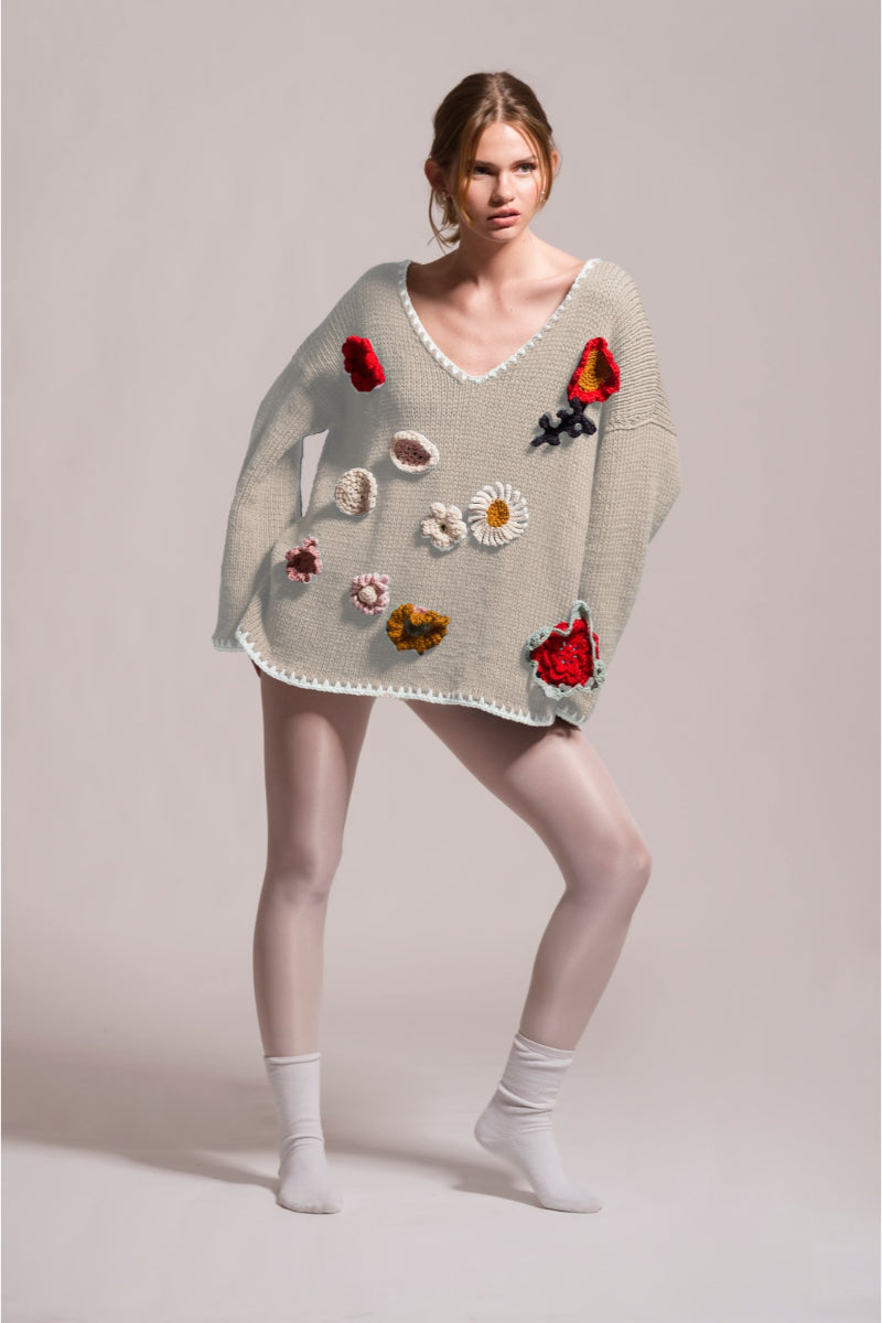 FLORA CROCHET SWEATER - CULT MIA