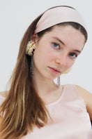 Aethera Claudine Nero Rose and Crimson silk headwrap set featuring elegant, vibrant hair accessories with floral-inspired design.