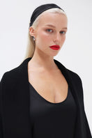 Aethera Claudine Nero silk headwrap set with rose and crimson colors, featuring elegant hair accessories for stylish hair styling.