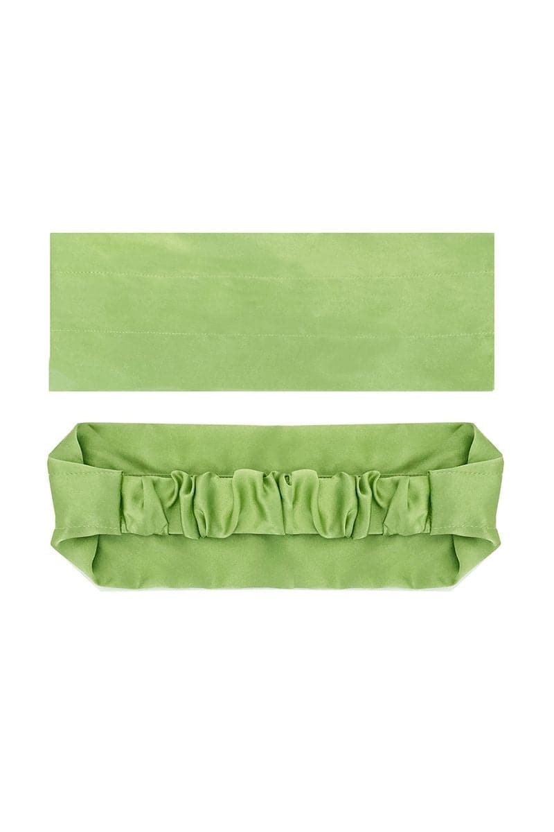 CLAUDINE PISTACHIO PEARL AND BRAUN SILK HEADWRAP SET | Aethera | CULT MIA