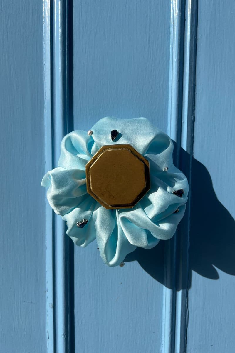 CULT MIA X AETHERA AQUA HARLOW EMBELLISHED SCRUNCHIE | Aethera | CULT MIA