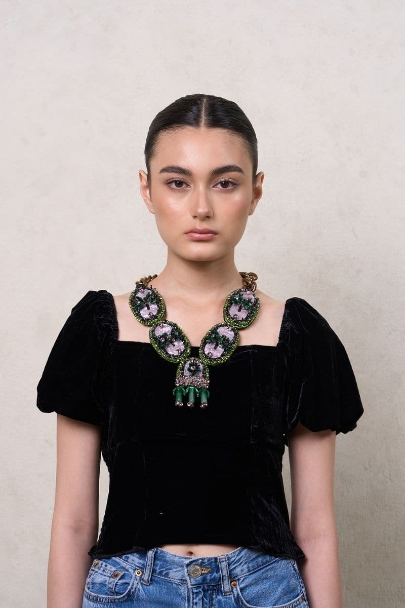 GREEN OCEANA NECKLACE | Aidan & Ice | CULT MIA