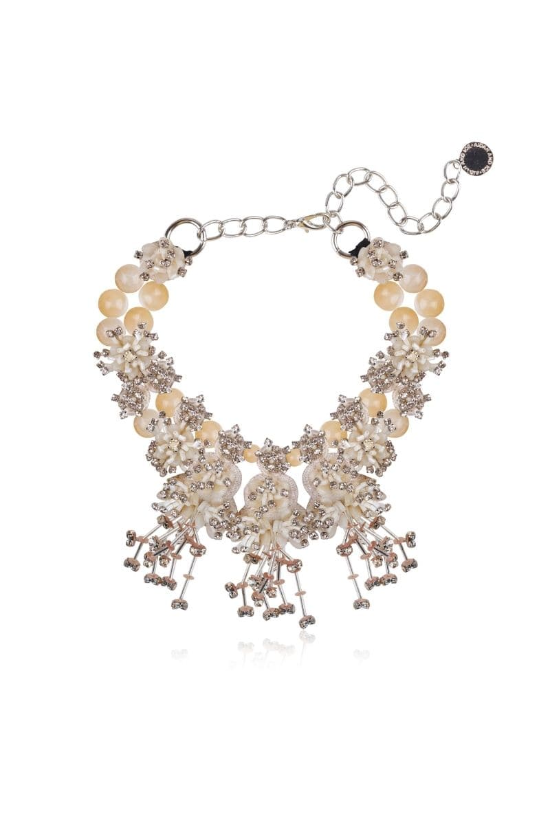 HONEY ROSA CREAM NECKLACE | Aidan & Ice | CULT MIA