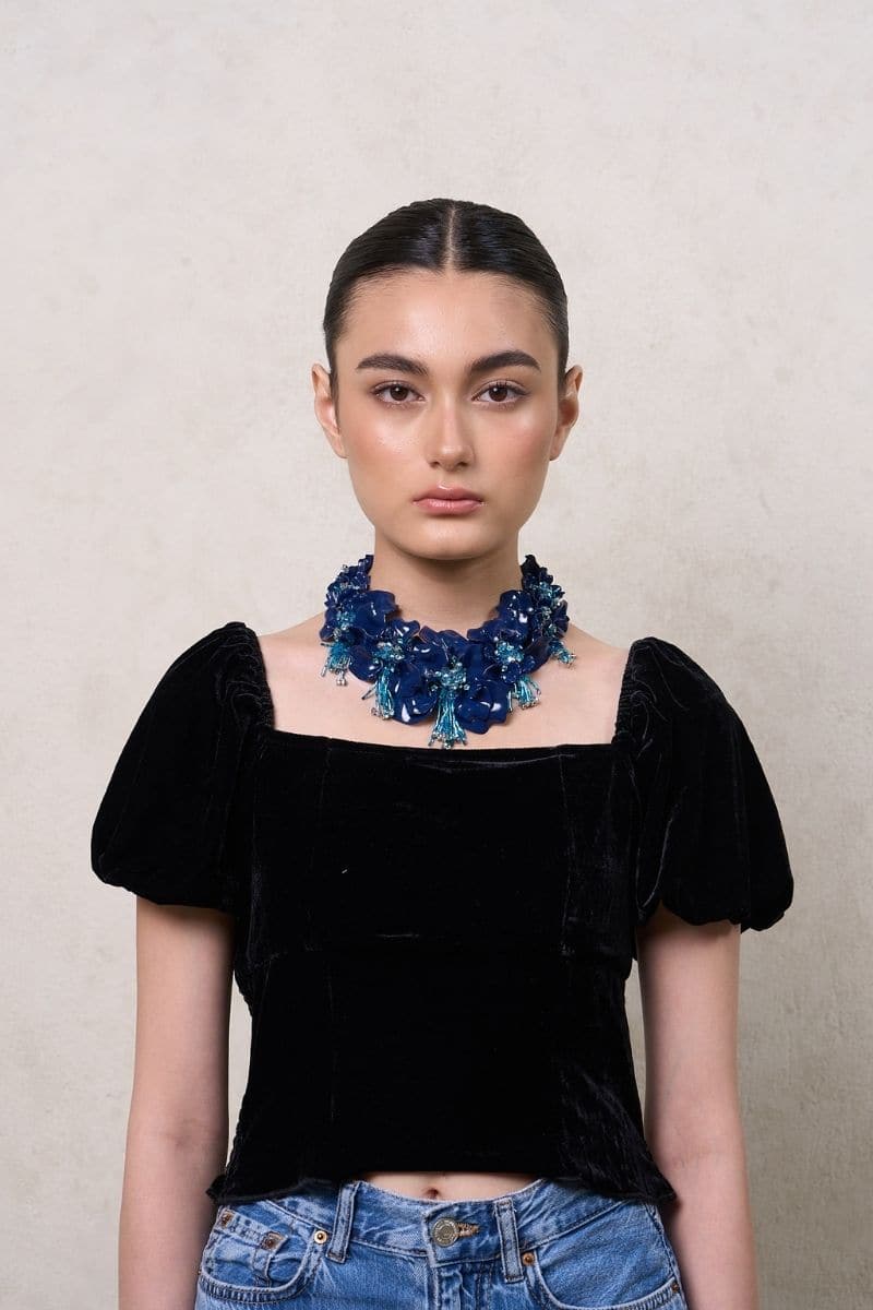 NAVY GIANNA NECKLACE | Aidan & Ice | CULT MIA