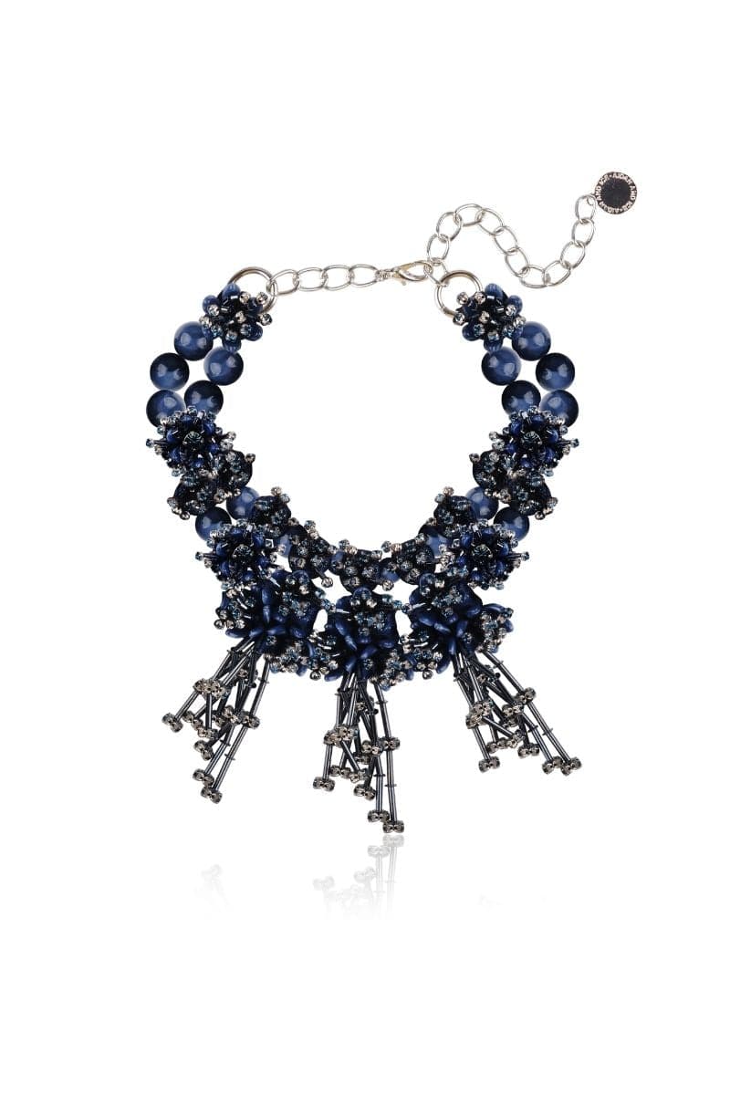 NAVY ROSA NAVY NECKLACE | Aidan & Ice | CULT MIA