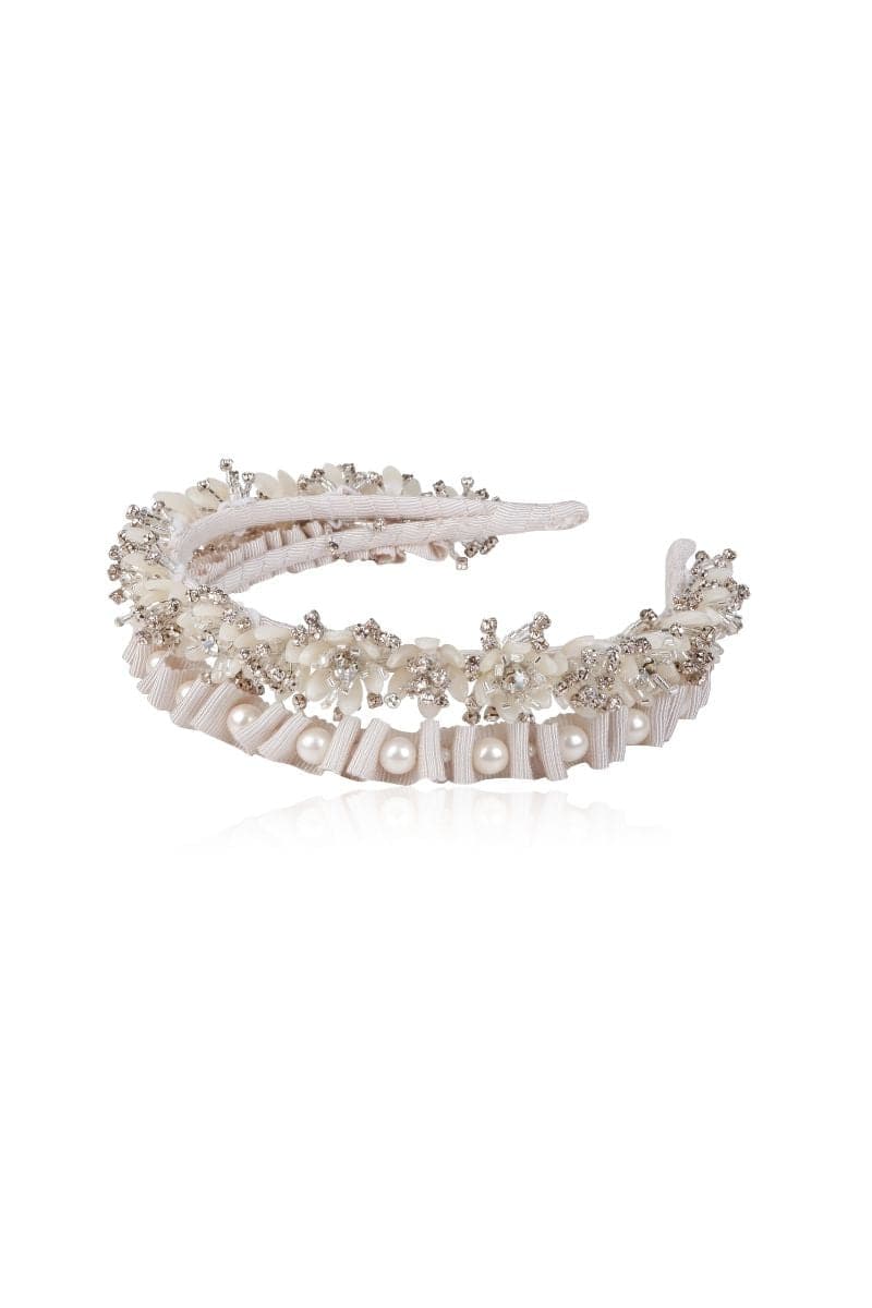 WHITE ROSA HEADBAND | Aidan & Ice | CULT MIA