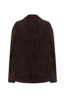 ZUT Meydan suede jacket featuring a stylish design, soft suede material, and a modern fit, shown in a close-up front view.