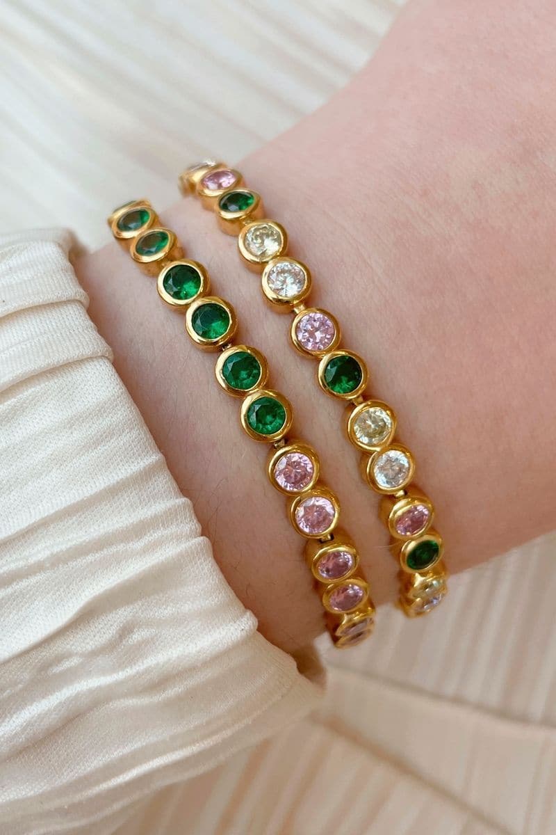 EMERALD AND ROSE DOTTY BRACELET | Amelia Scott | CULT MIA