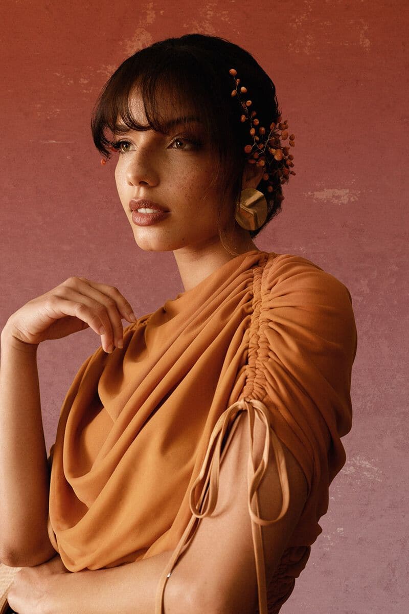 RATU CARAMEL MESH MIDI DRESS | Andrea Iyamah | CULT MIA