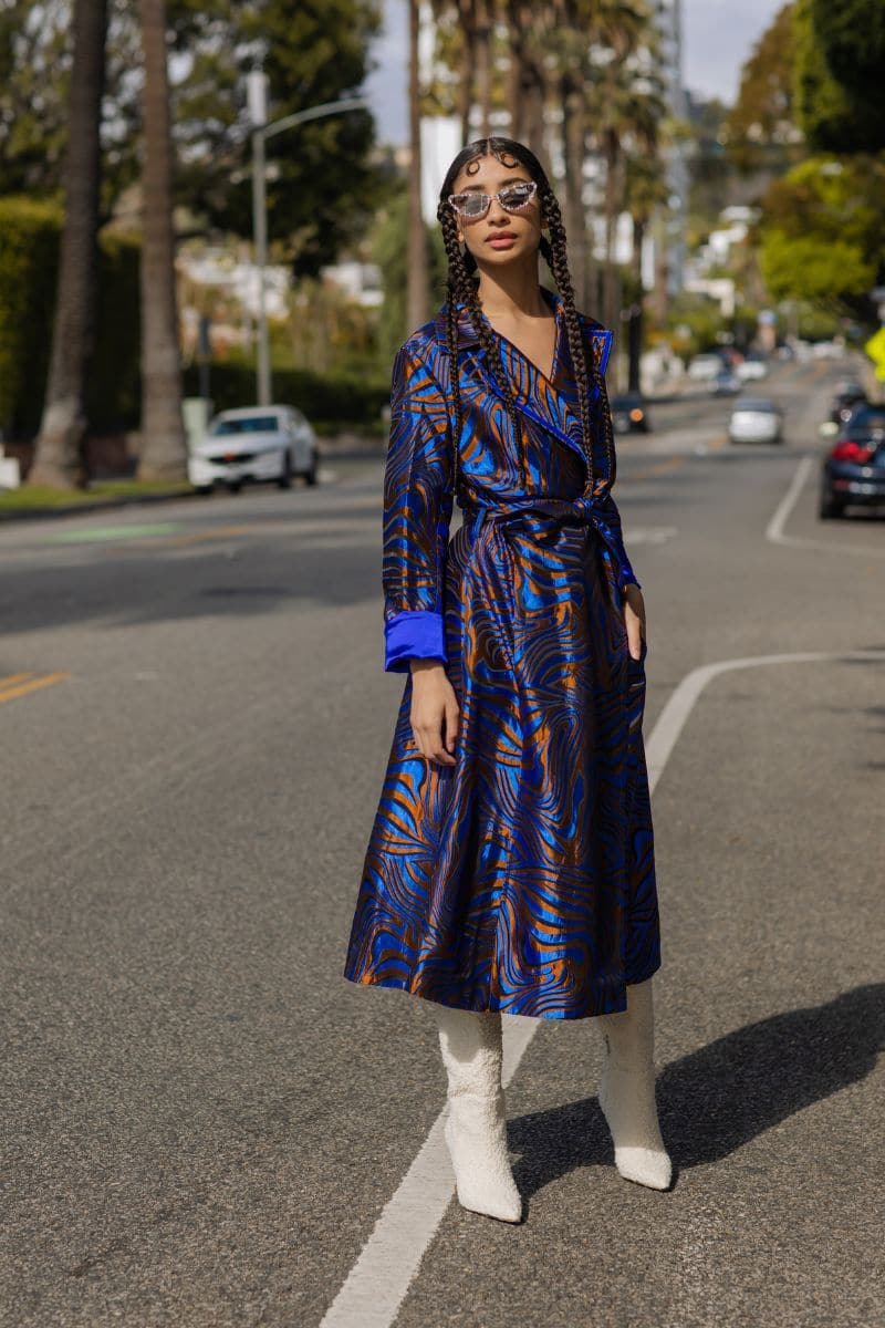 BLUE MARLYN COAT | Andreeva | CULT MIA