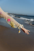 Multicolor handmade crochet top by Andreeva, featuring intricate crochet patterns and a stylish, fitted design.