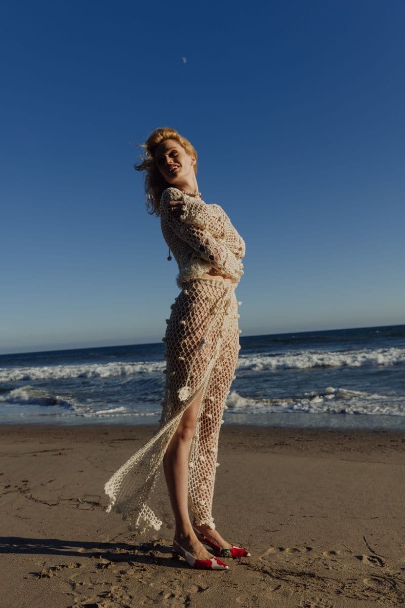 WHITE HANDMADE CROCHET SKIRT | Andreeva | CULT MIA