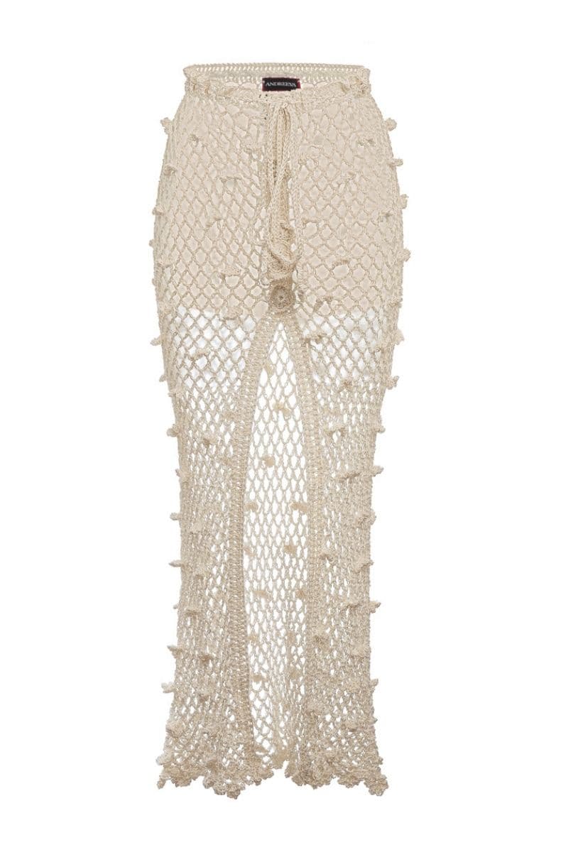 WHITE HANDMADE CROCHET SKIRT | Andreeva | CULT MIA