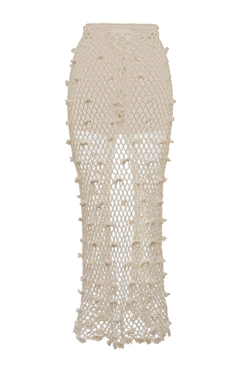 WHITE HANDMADE CROCHET SKIRT | Andreeva | CULT MIA