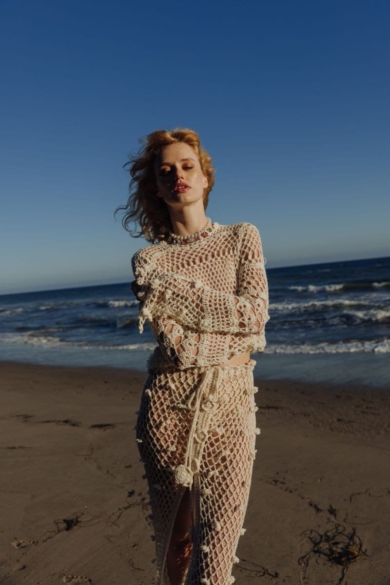 WHITE HANDMADE CROCHET SKIRT | Andreeva | CULT MIA