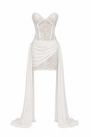 Francisco Arce LUMI mini dress featuring a stylish design, displayed on a hanger with a plain background.