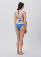 Maliluha Apricate bikini set in blue, featuring a stylish two-piece design with adjustable straps and matching bottoms.