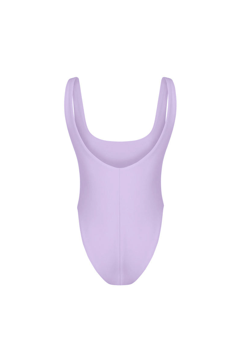 Lilac Arizona One-Piece Swimsuit by Oceanus, featuring a sleek design and comfortable fit, perfect for beach or poolside lounging.